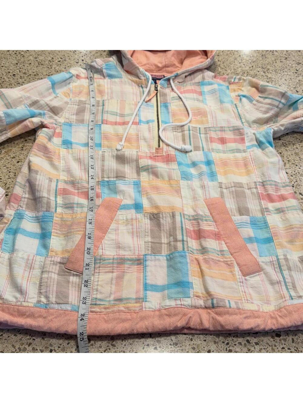 Vineyard Vines Zip Pullover Plaid Patchwork Jacket - Picture 6 of 8